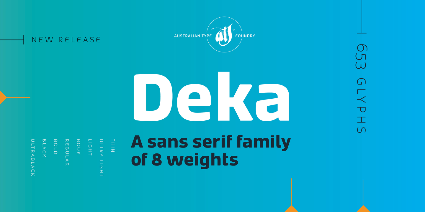 Beispiel einer Deka-Schriftart